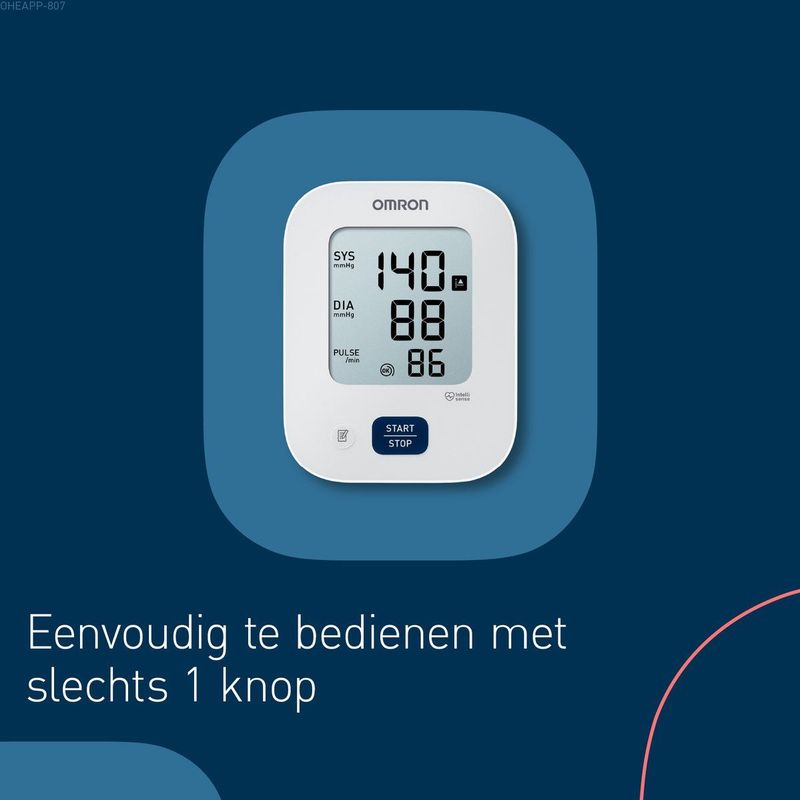 OMRON - X2 Essential - Bovenarm Bloeddrukmeter - Zacht ML Manchet - Klinisch Geverifieerd
