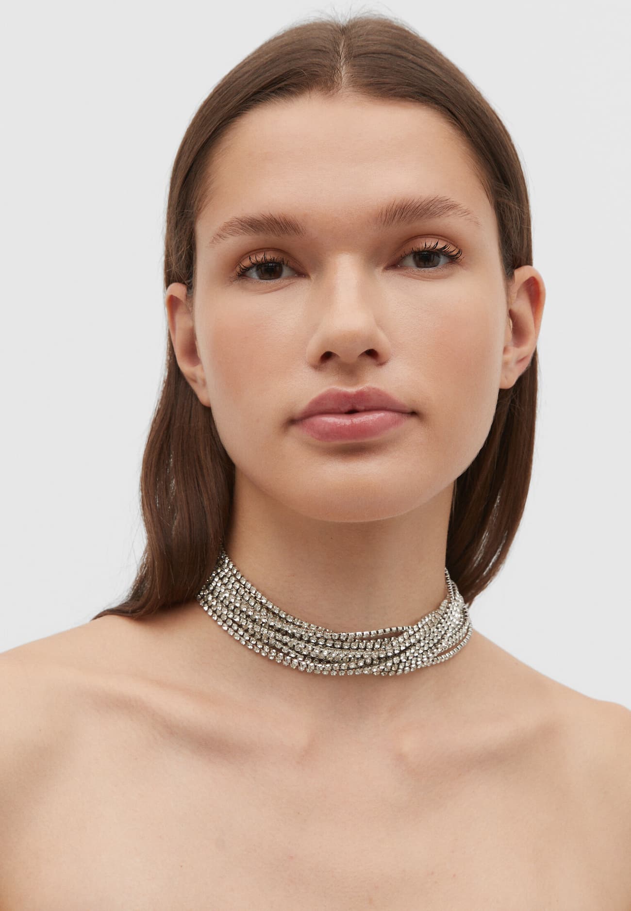 Conjunto de 2 colares com strass