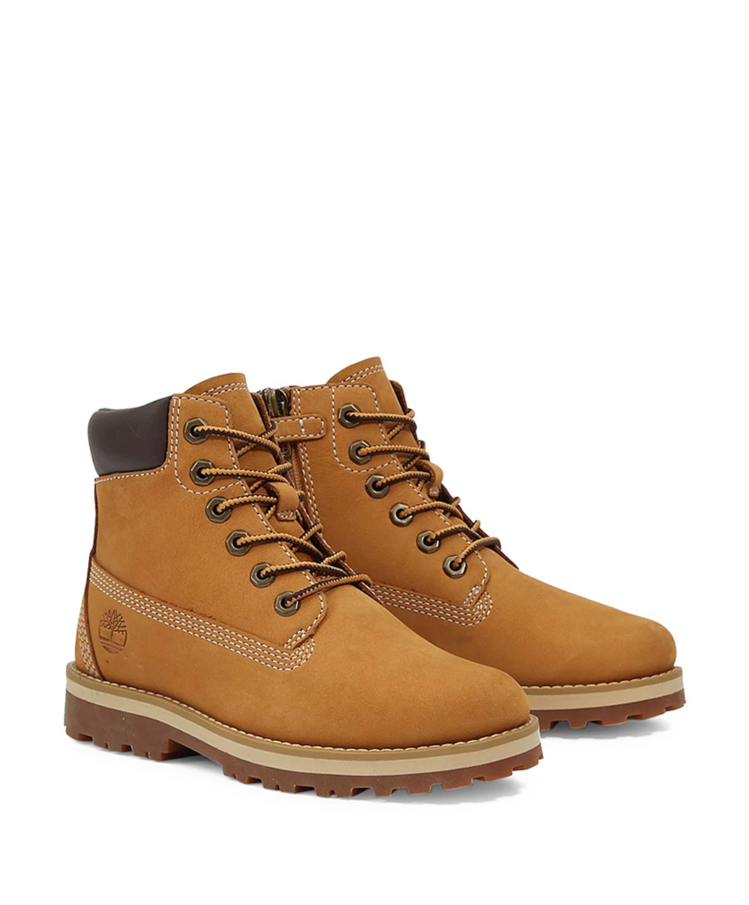 Timberland Courma Kid MID LACE UP BOOT jongens veterschoenen bruin