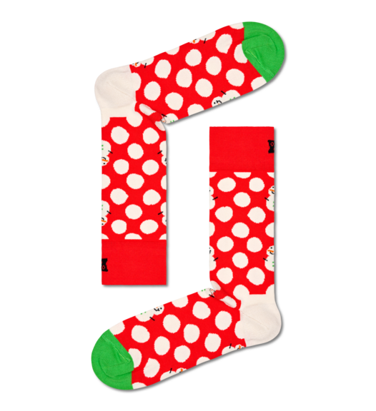 Happy Socks Big Dot Snowman Sock Socken in Mehrfarbig