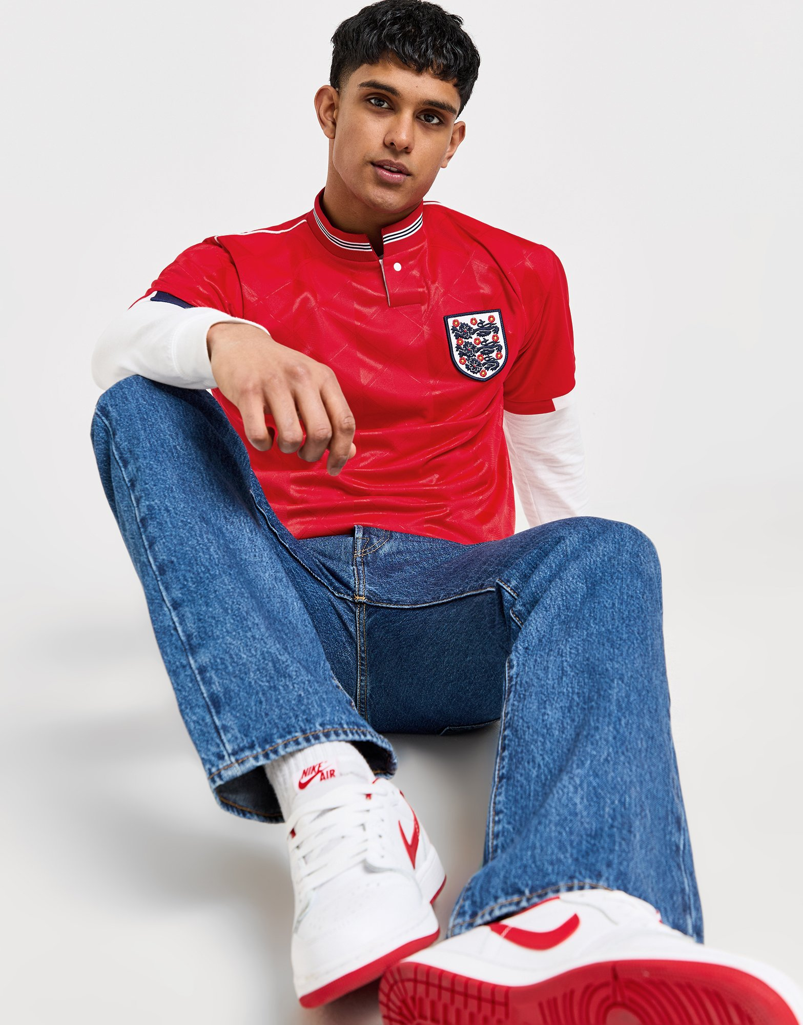 Score Draw Maillot Angleterre '89 Rétro Match Extérieur Homme