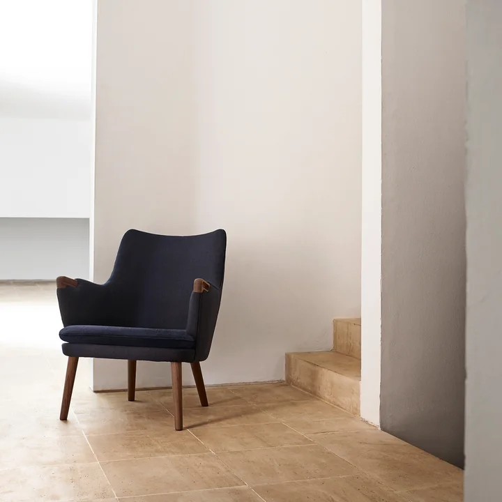 Carl Hansen - CH71 Sessel, Eiche geölt / grau (Hallingdal 116)