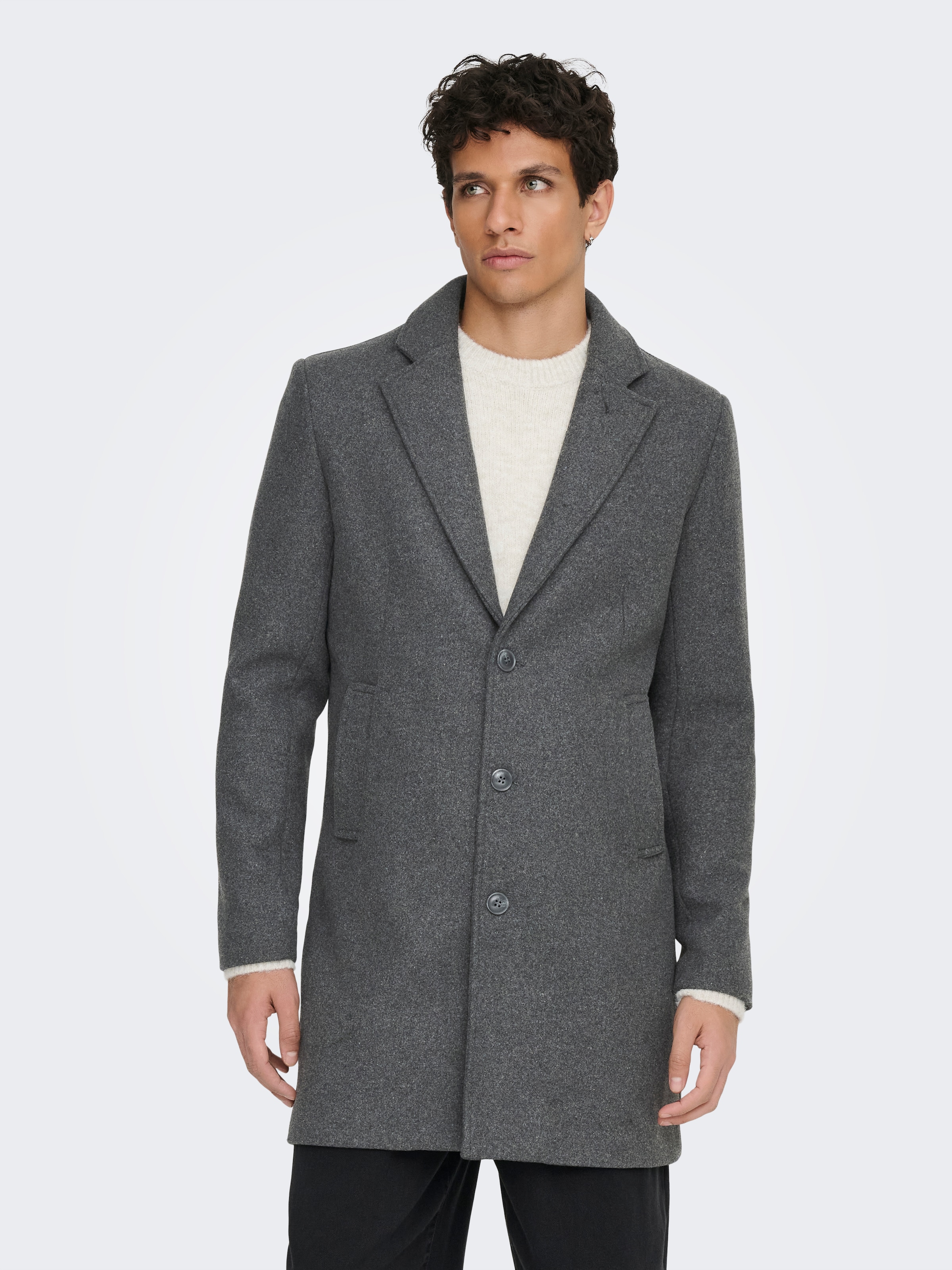 ONLY & SONS Langmantel »ONSMATTHEW WOOL COAT OTW NOOS«, mit Wolle
