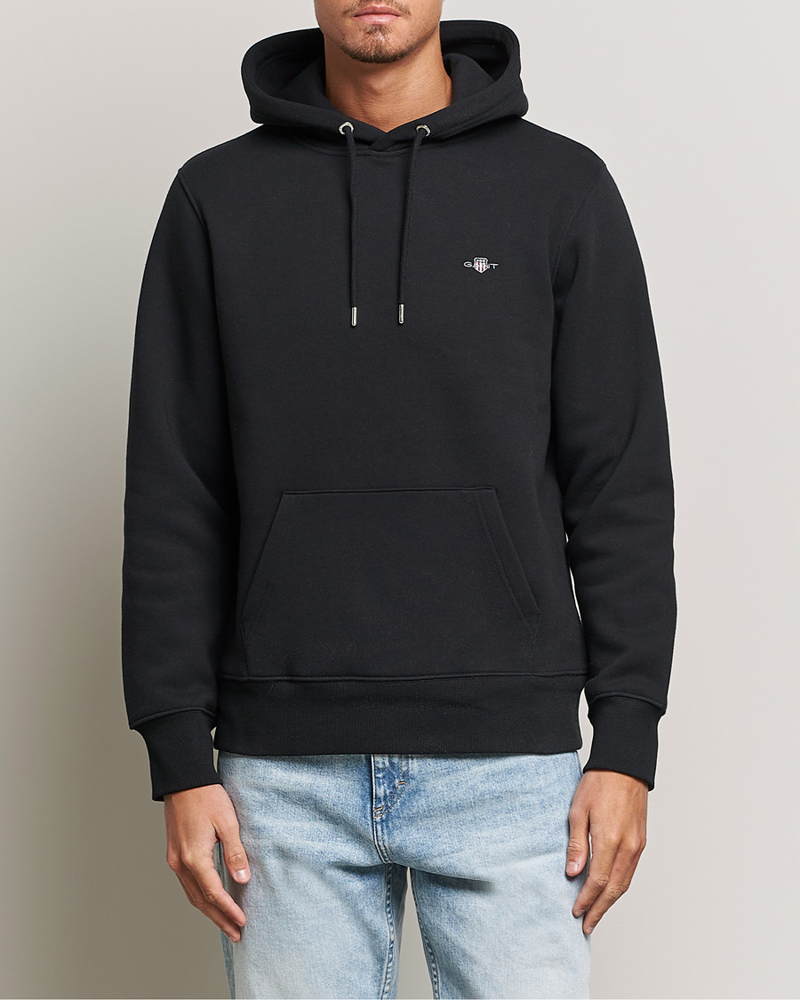 GANT Original Shield Logo Hoodie Black