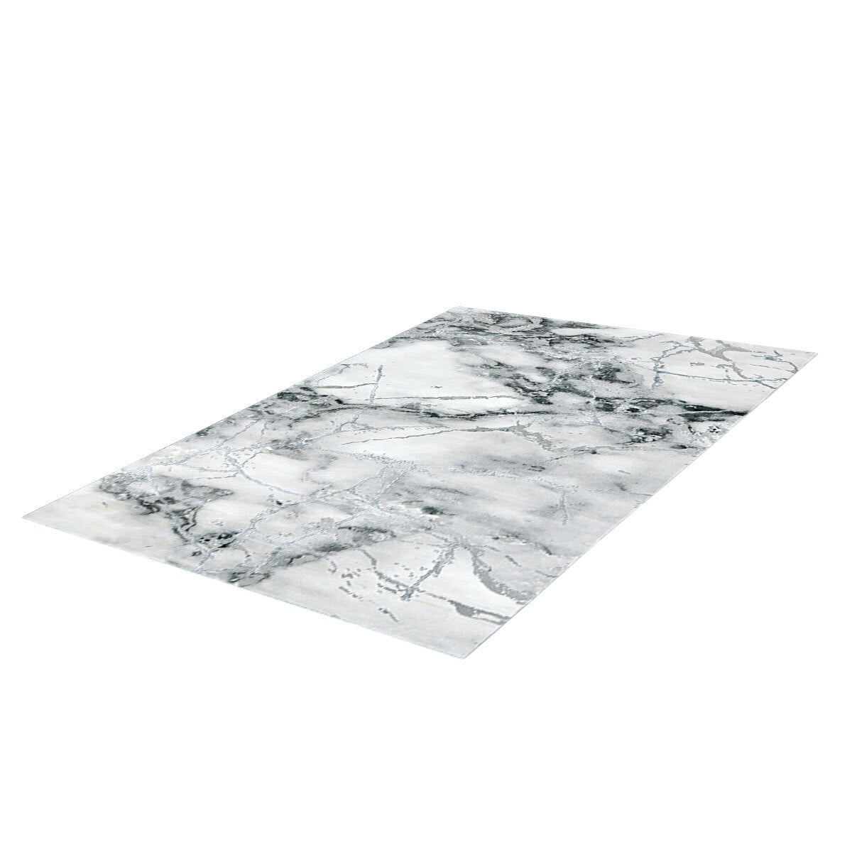 Webteppich Craft Marmor 80 x 150 cm grau
