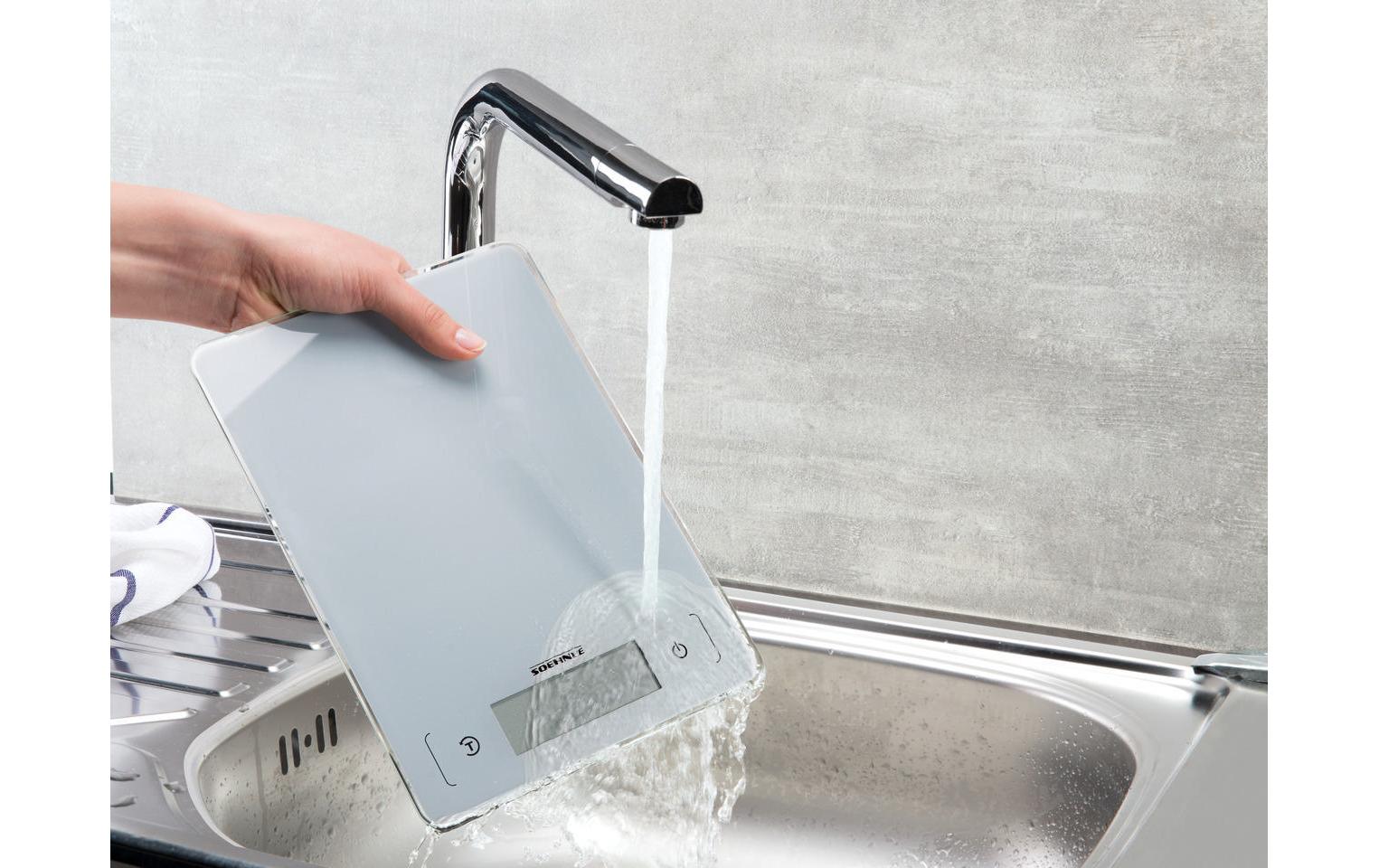 Küchenwaage Page Aqua Proof GrauWasserdichte Küchenwaage