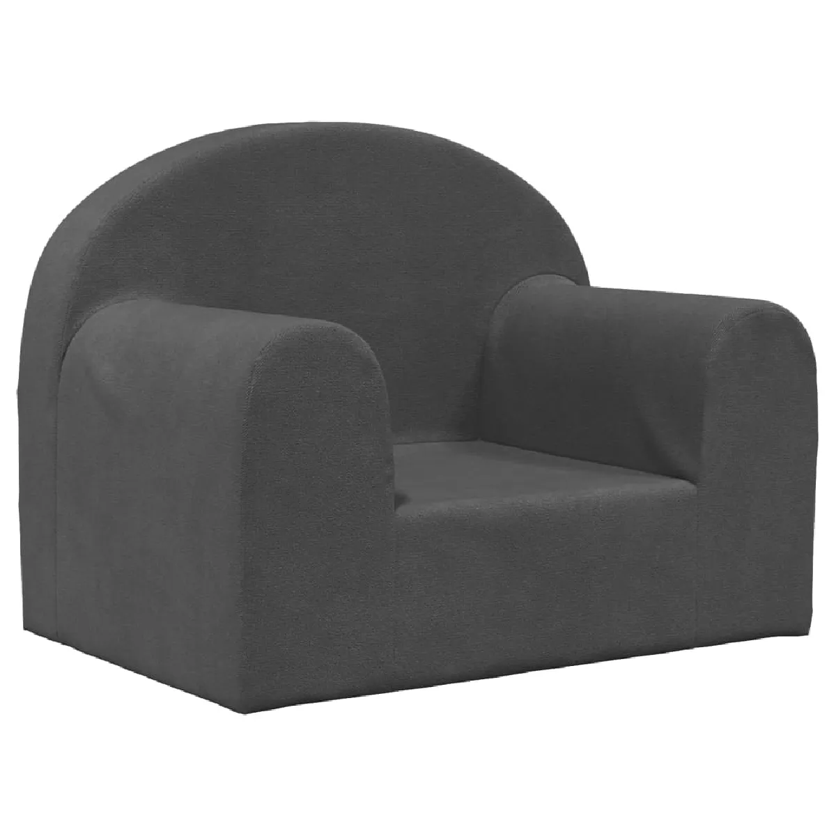 vidaXL Canapé enfants anthracite peluche