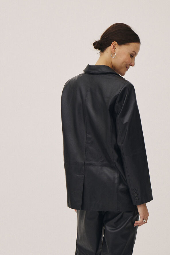 Magasin du Nord Collection Tana 1 LWG - 100% Leather Blazer Black