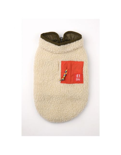 51 Degrees North Jules Coat Beige&Olijfgroen - Hondenkleding