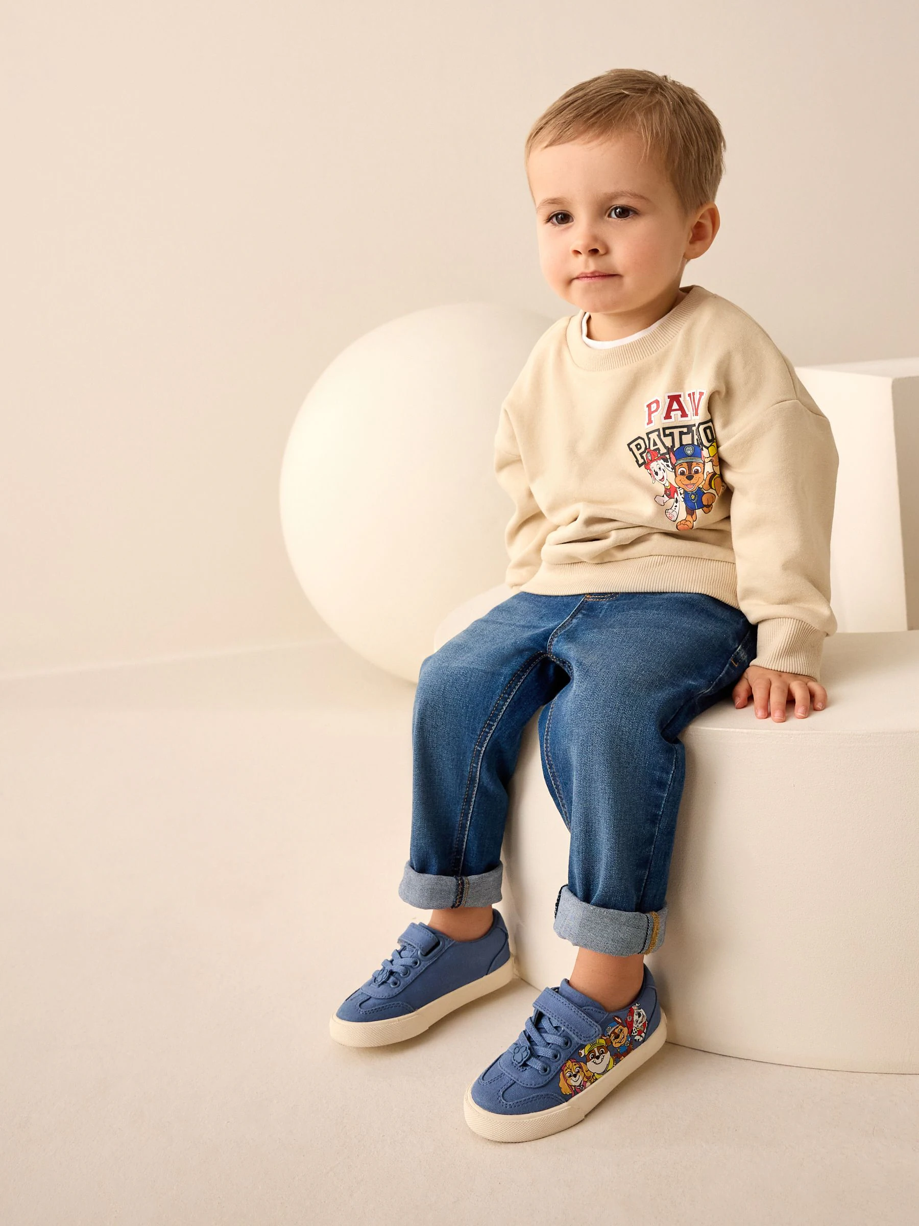 Blauw - Paw Patrol sneakers met klittenband en elastische veters