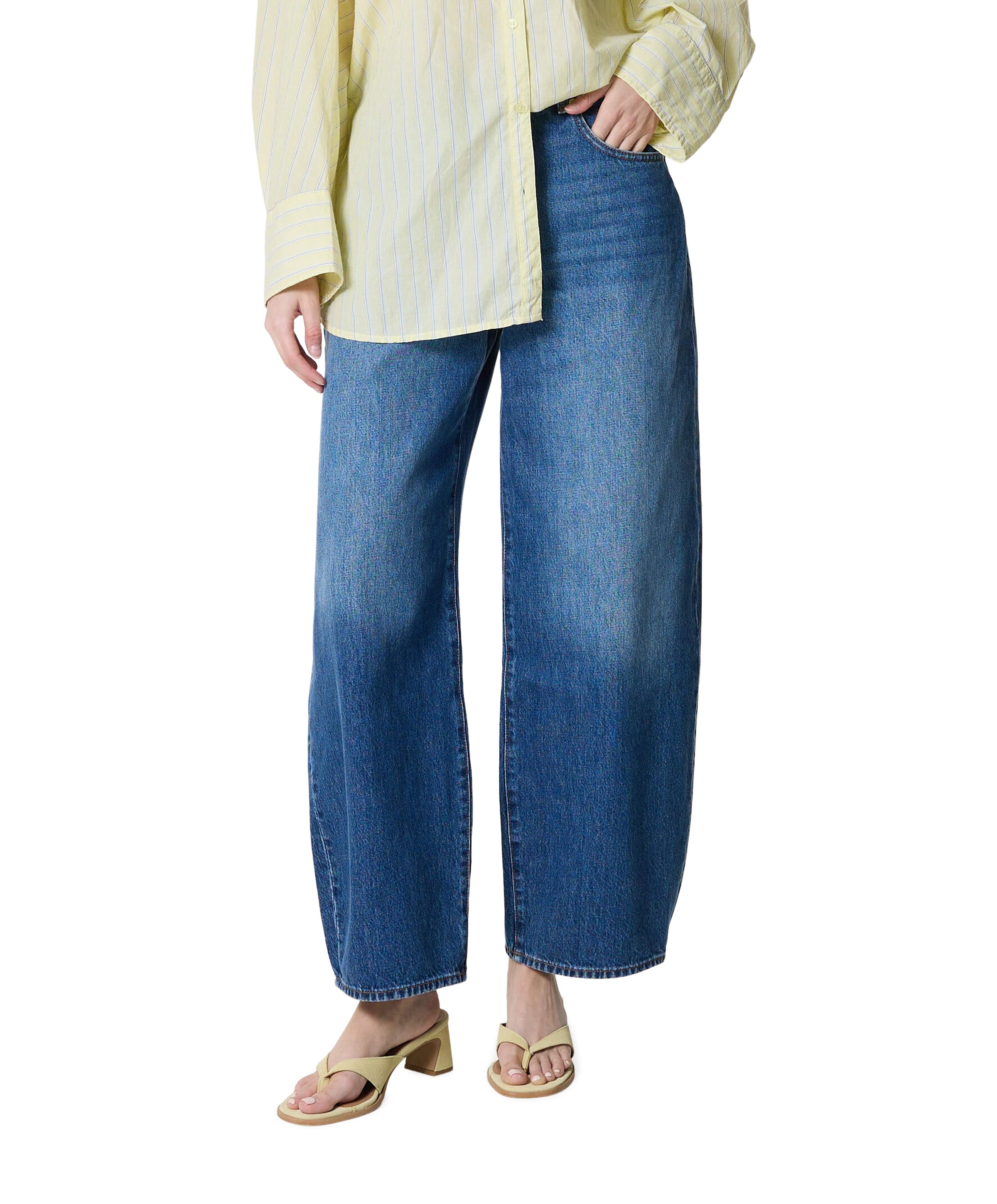 7 For All Mankind Bonnie Curvilinear dames jeans blauw