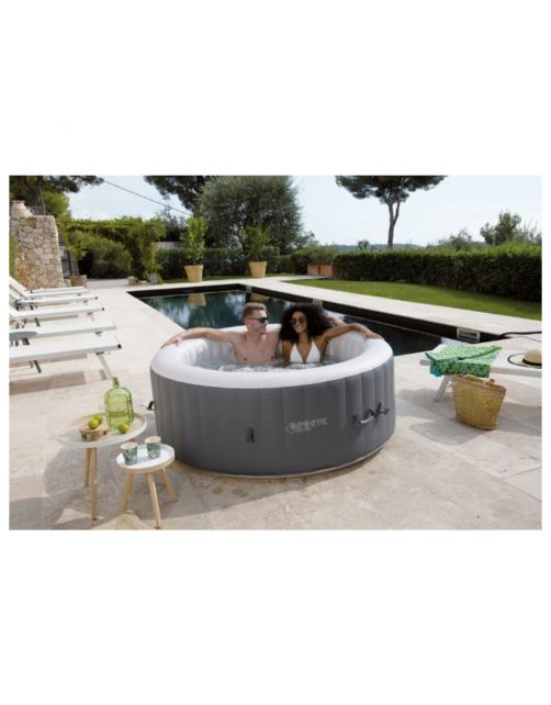Infinite Opblaasbare Xtra Spa Rond 6 Persoons - Easy Set Baden - 1000 l Antraciet Wit