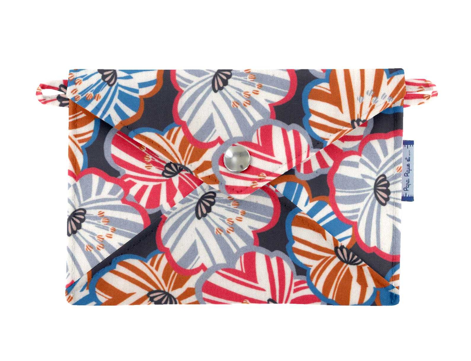Pochette Enveloppe Moyenne Anémones Rayées