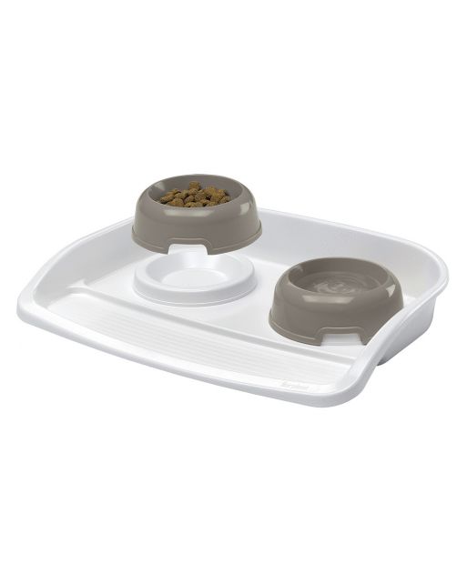 Ferplast Dienblad Maxi Lindo Met Voerbakken - Hondenvoerbak - 13.3 cm Assorti
