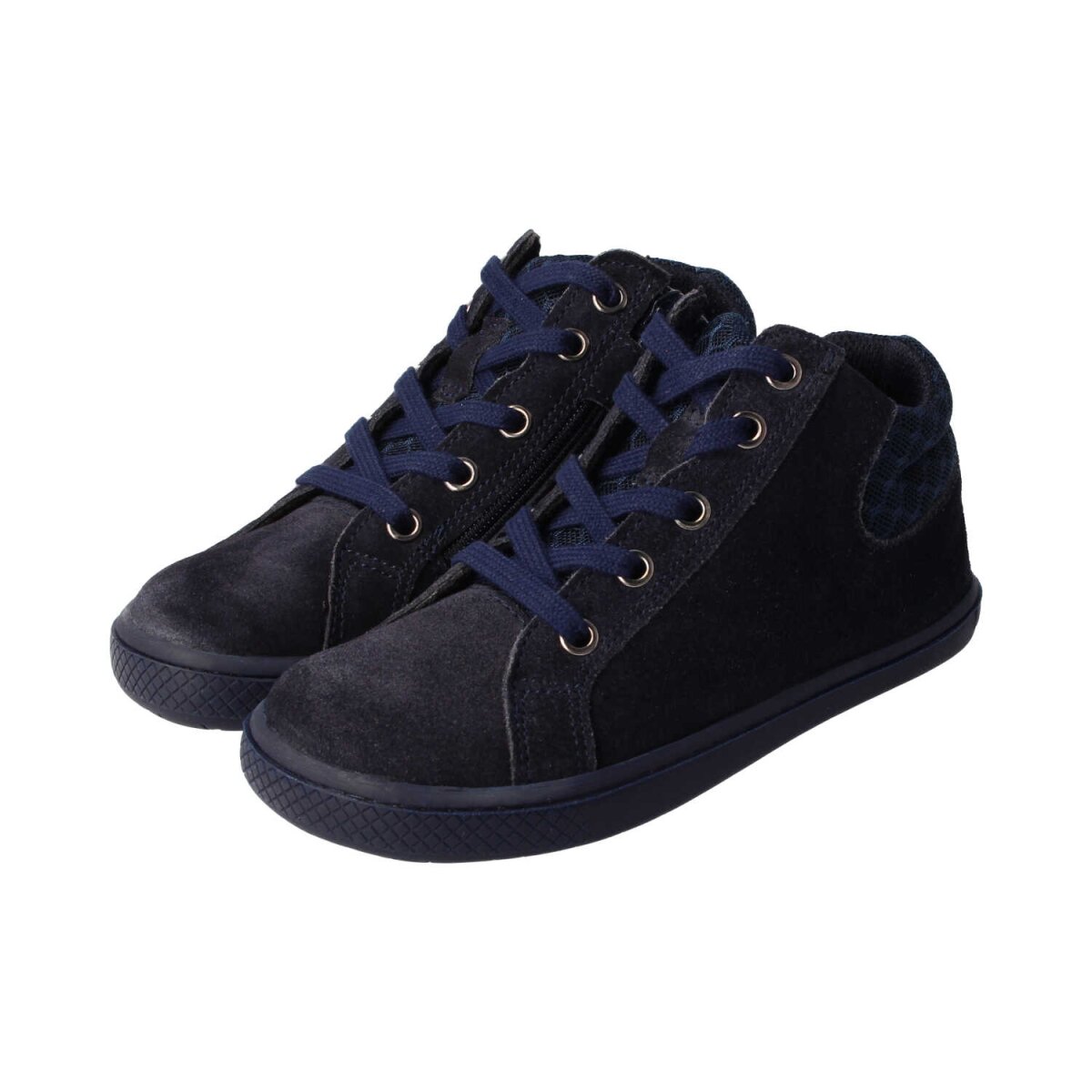 WL32051-2 navy STAY-HAPPY velours textil laces zipper Weite/W