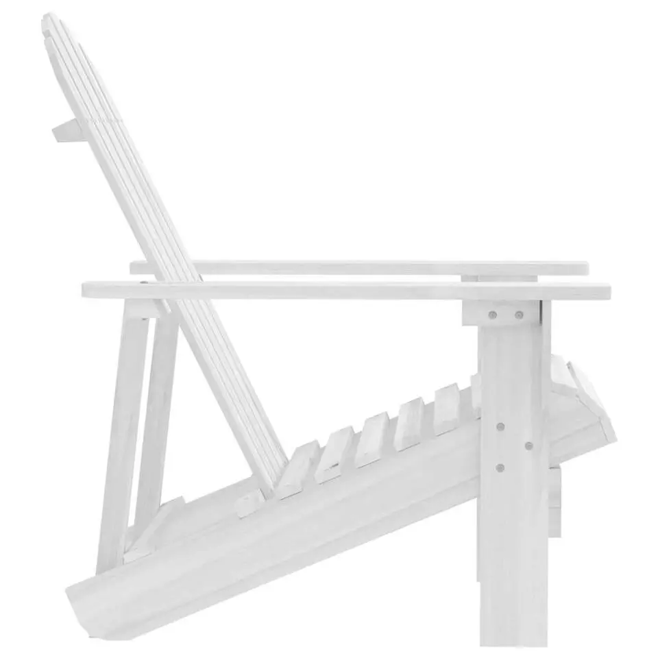 vidaXL - Tuinstoel - Wit - Hout