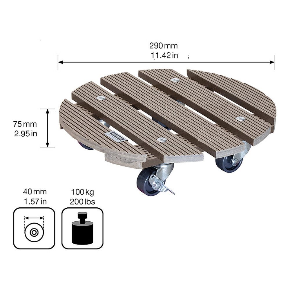 POTTETRALLE WAGNER WPC TAUPE 9536 Ø29CM 100KG