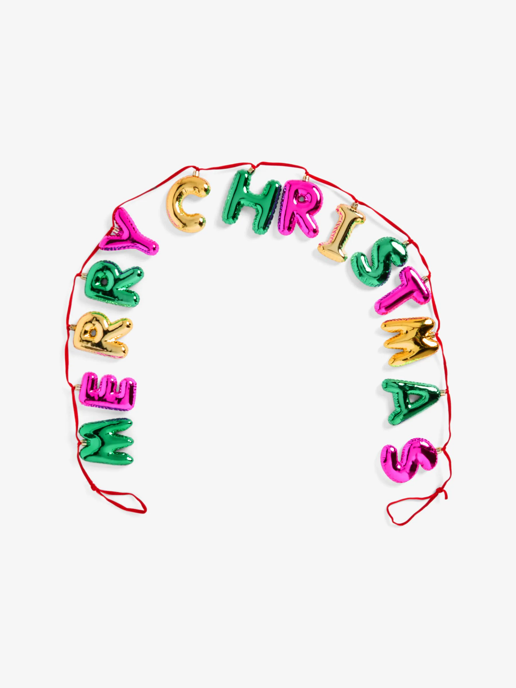 Vrolijk Kerstmis ballonnenletterslinger