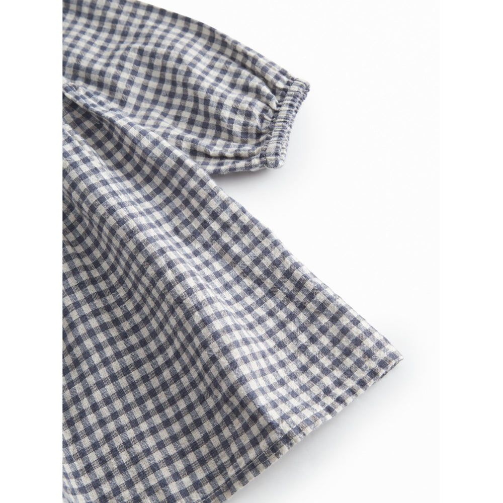 Køb MarMar Cotton Linen Marine Check Dawson B Kjole