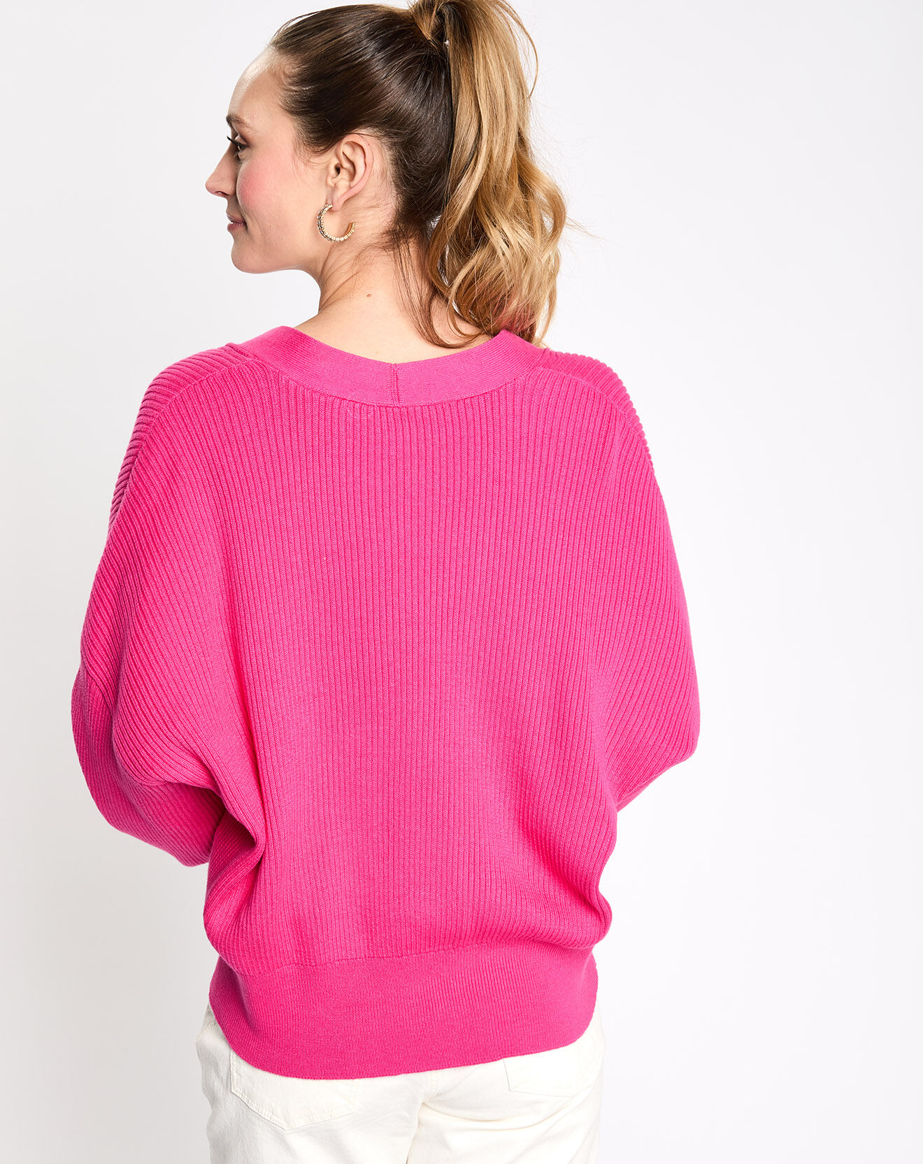 Esprit Cardigan gros bouton rose