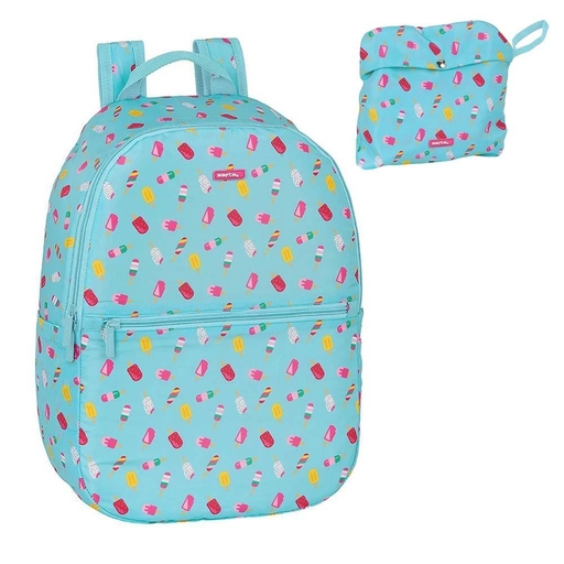 Mochila dobrável sabor sorvete 41x29x12