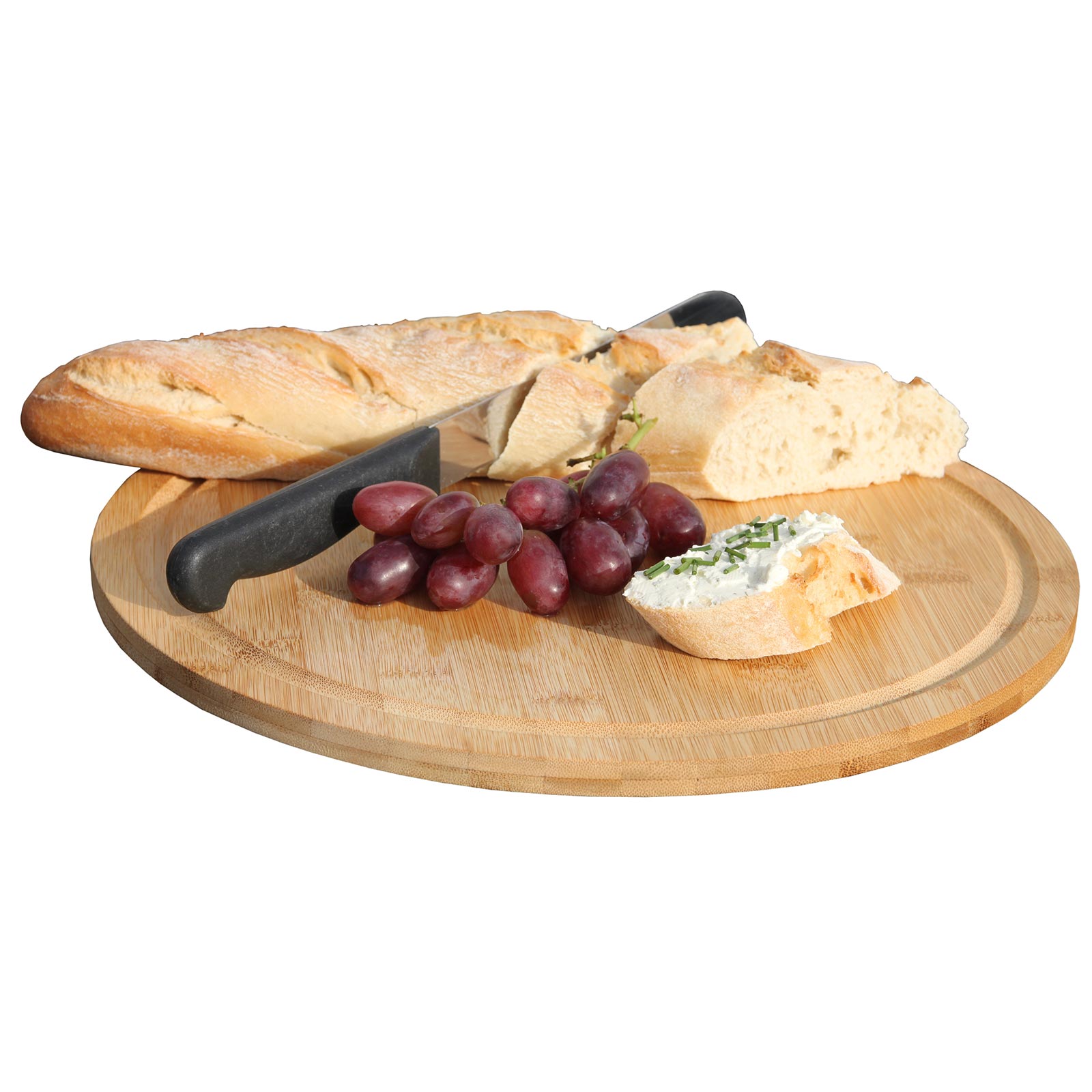 Schneidebrett - Bambus natur matt - Ø 34,5 cm