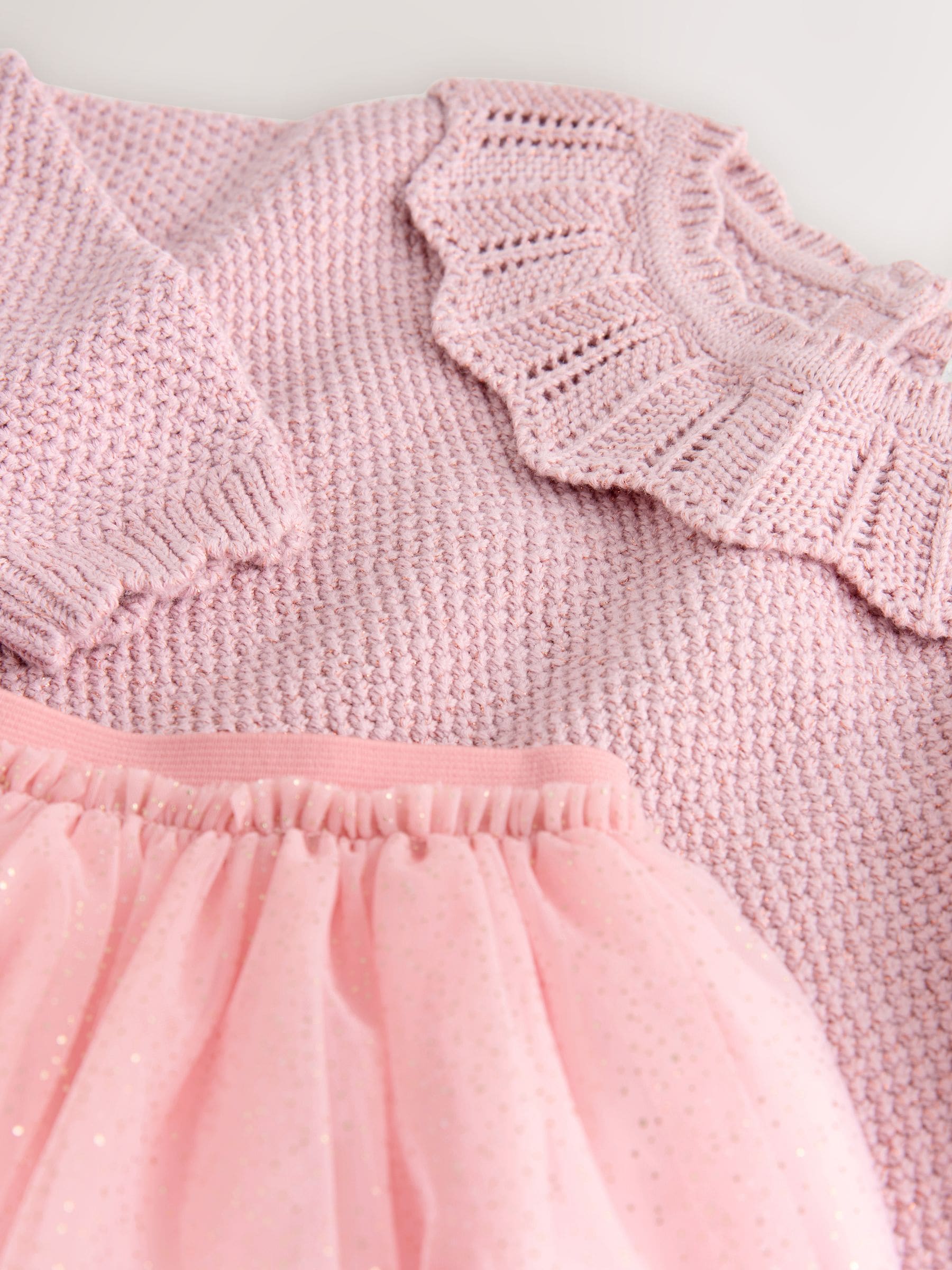 Roze - Collar Jumper and Mesh Skirt Set (3mths-10yrs)
