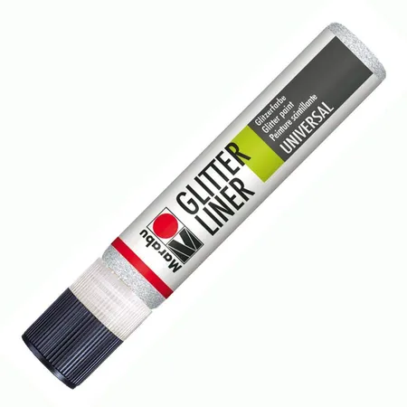 Marabu Glitter-Liner, weiß, 25 ml
