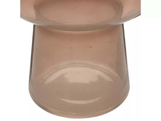Vase boule et conique en verre Ambre H 40 cm