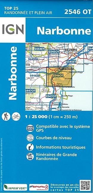 IGN - TOP25 2546OT NARBONNE 1 25 000