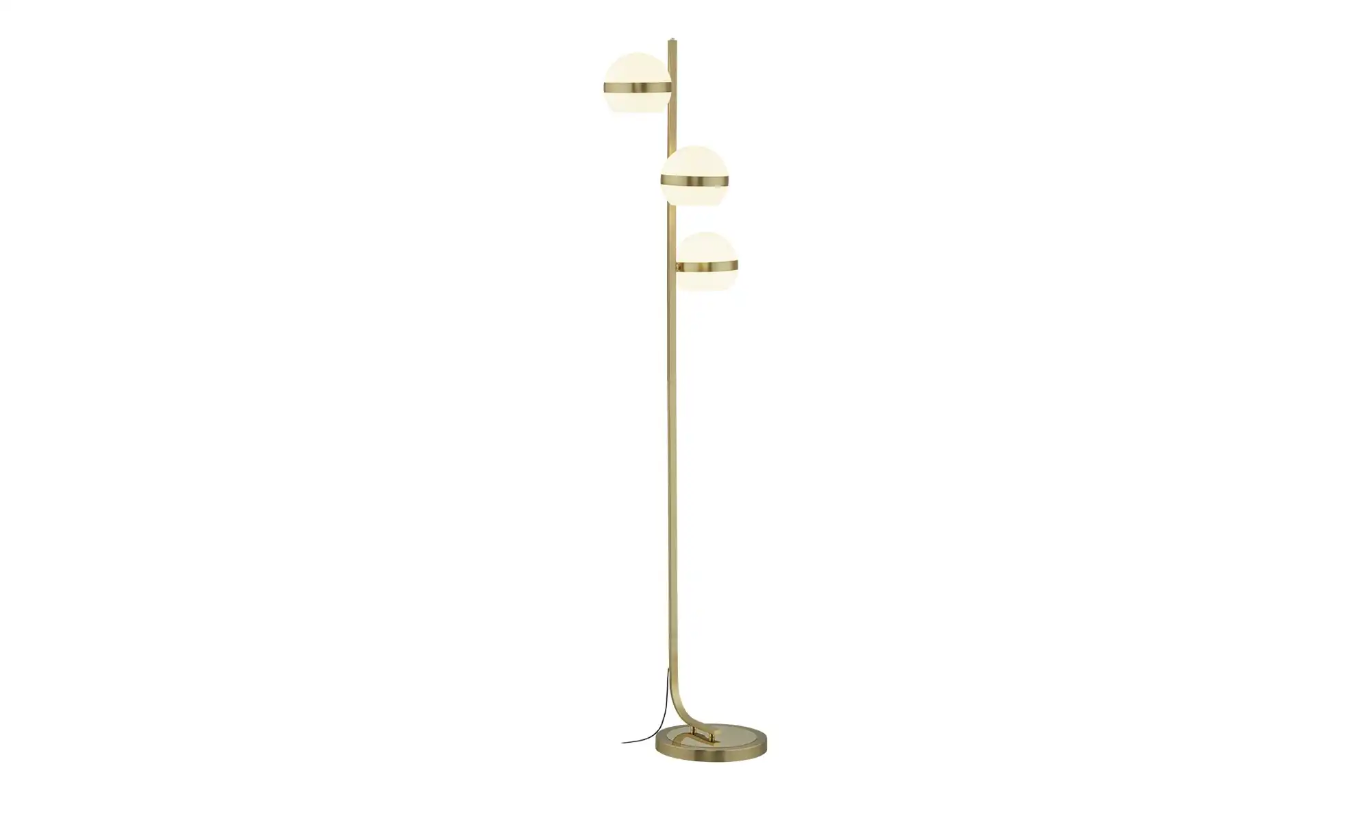 KHG LED-Stehleuchte, 3-flammig, messing-matt