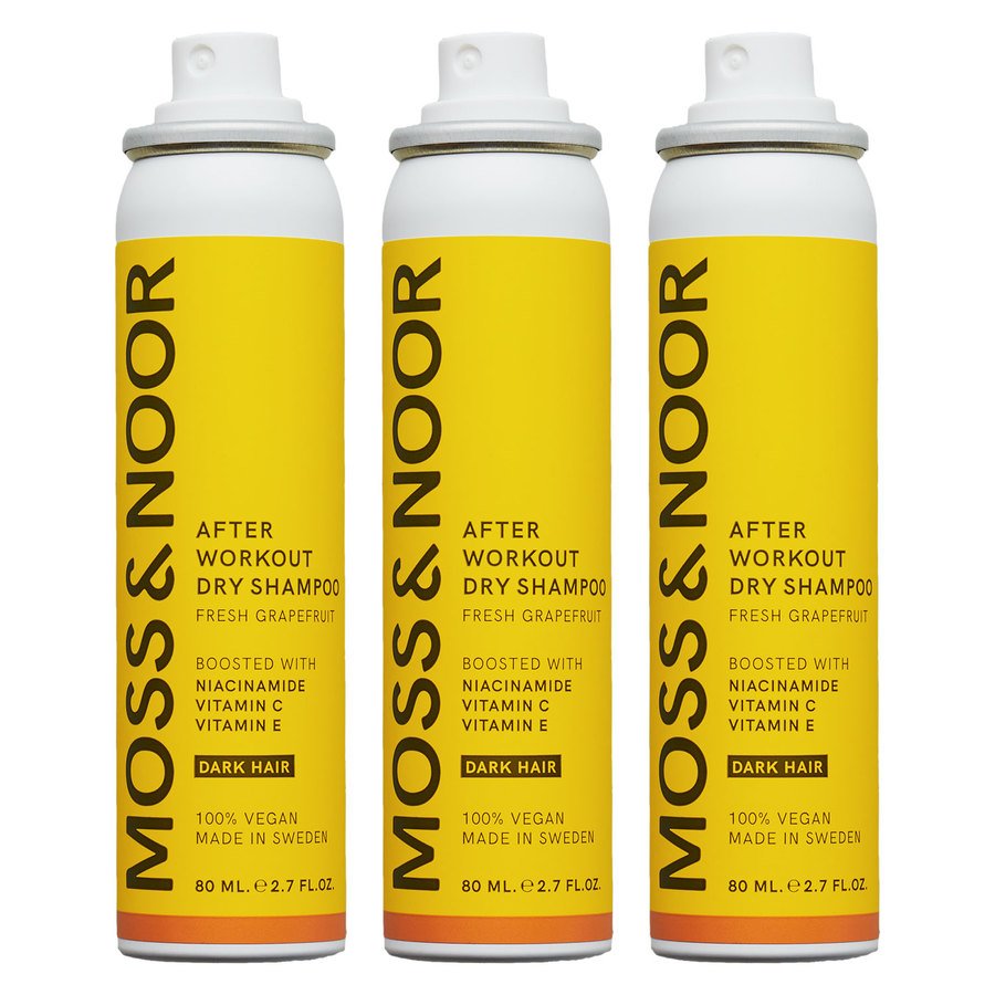 Moss & Noor After Workout Dry Shampoo Dark Hair Pocket Size 3x80ml