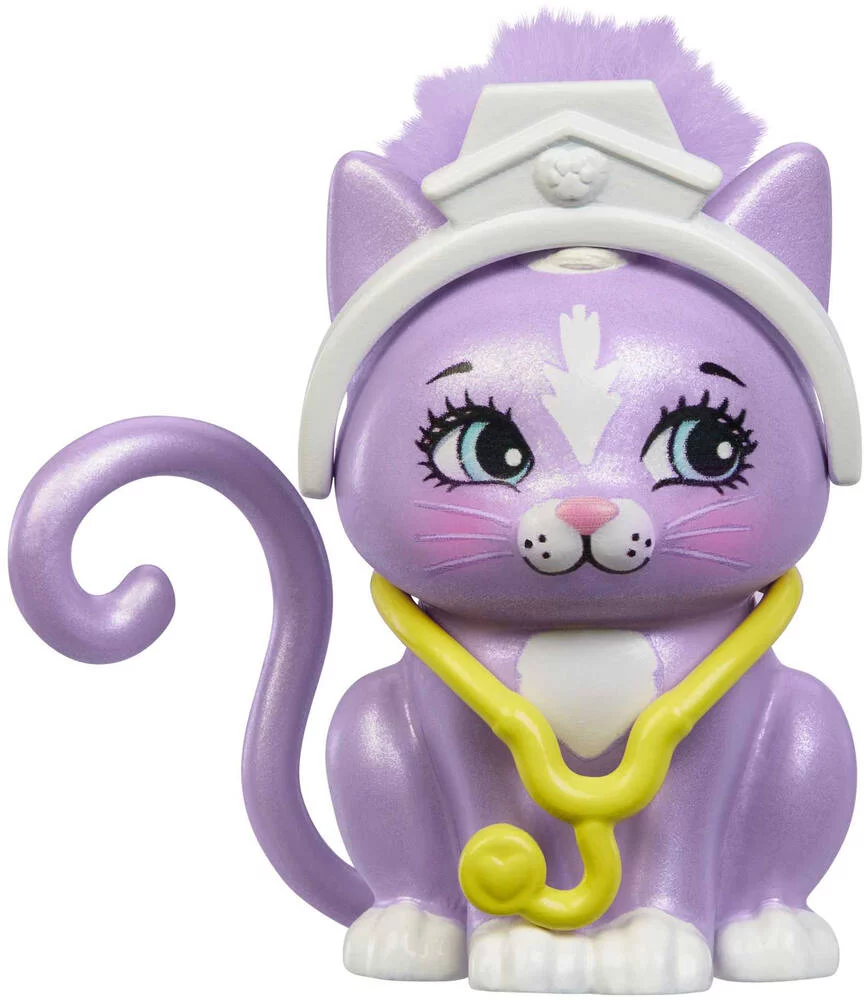ENCHANTIMALS - POUPEE ET COFFRET BETES CITADINES CABINET DU DOCTEUR CHAT