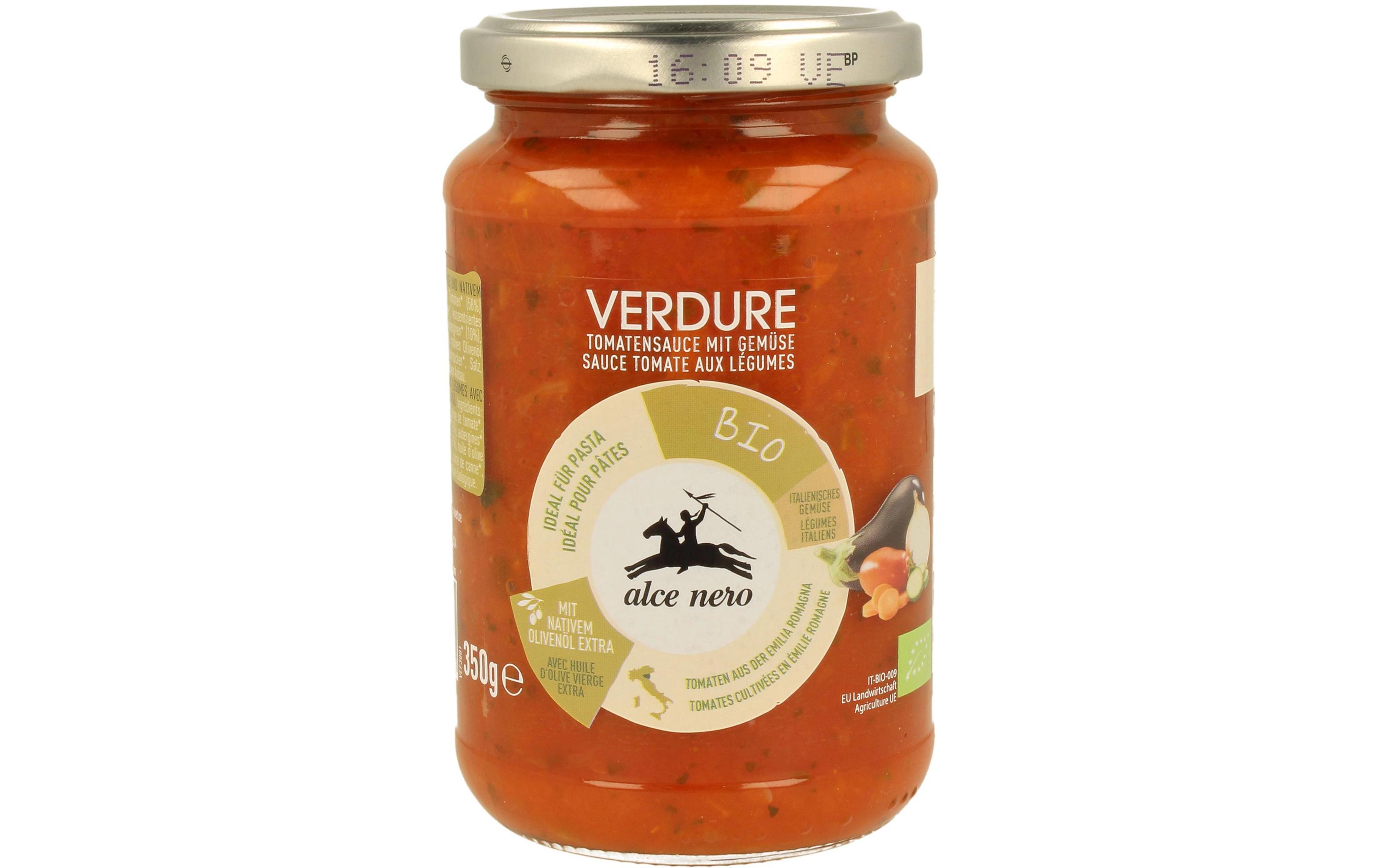 Pastasauce Bio Tomaten mit Gemüse 350 gBiologisch zertifizierte Sauce für Teigwaren