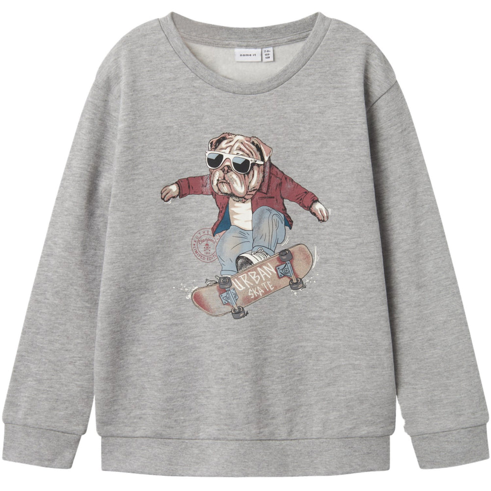 Køb Name It Grey Melange Tehogo Sweatshirt