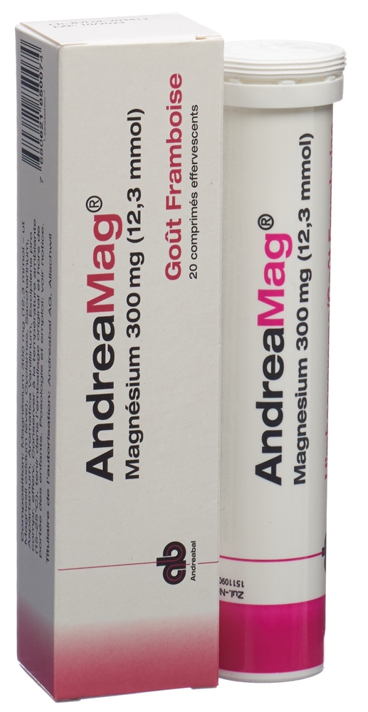 ANDREAMAG Brausetabl 300 mg mit Himbeeraroma Ds 20 Stk