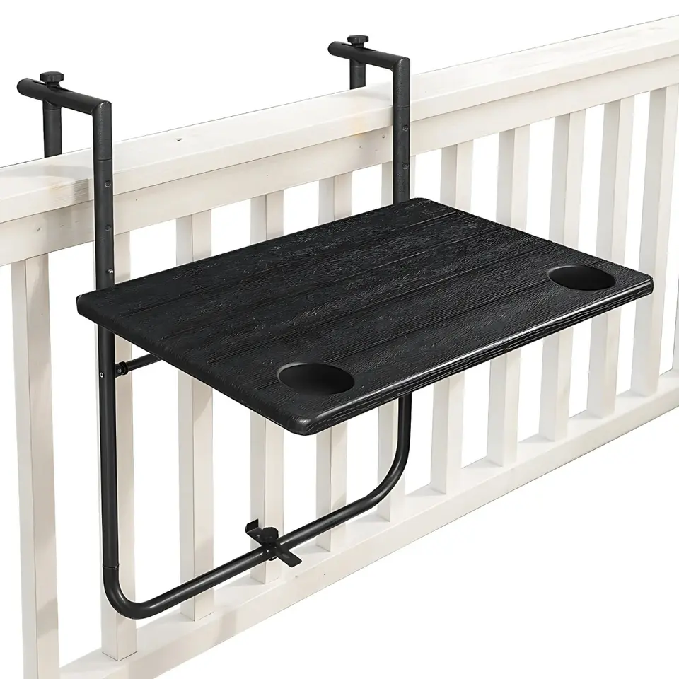 Goliving Balkontafel - Inklapbaar - Hangend - 60 x 40 cm - Hoogteverstelbaar
