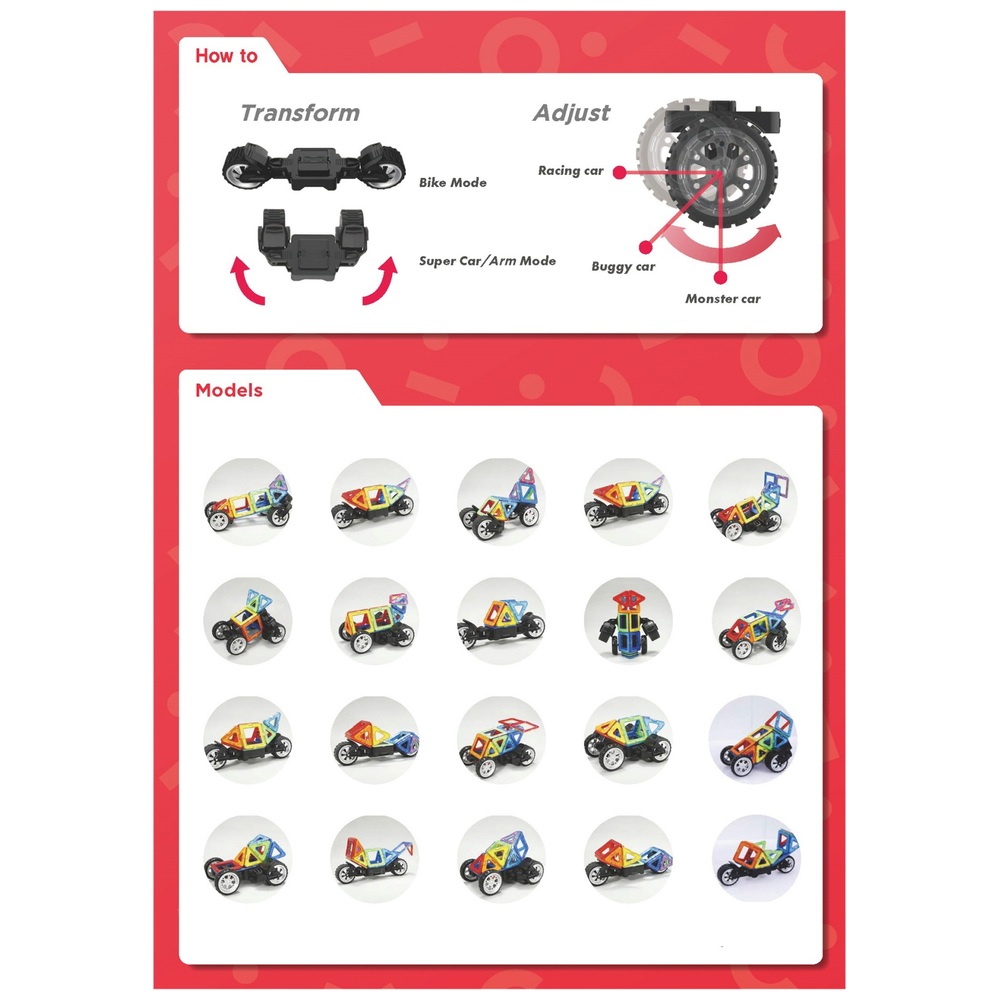 Magformers Amazing Transform Wheel 17-teiliges Magnet-Set