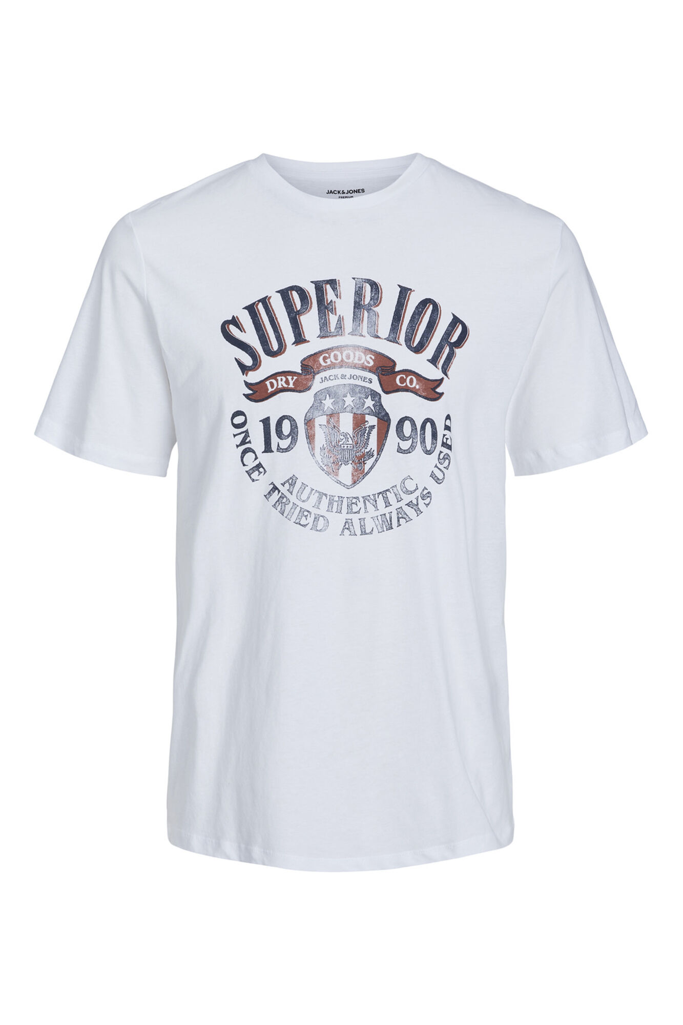 Camiseta de algodão com mensagem - Branca