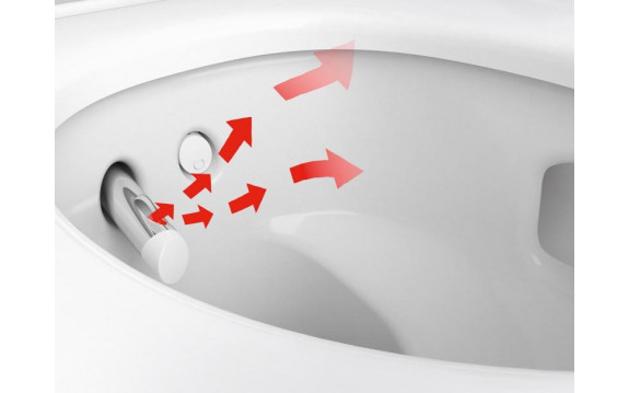 Geberit AquaClean Mera Classic douche wc met geurafzuiging en ladydouche chroom wit