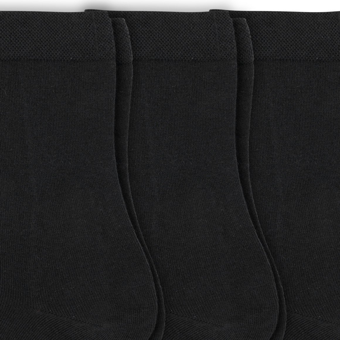Gina Benotti 3 Paar Damen Socken mit Komfortbund schwarz