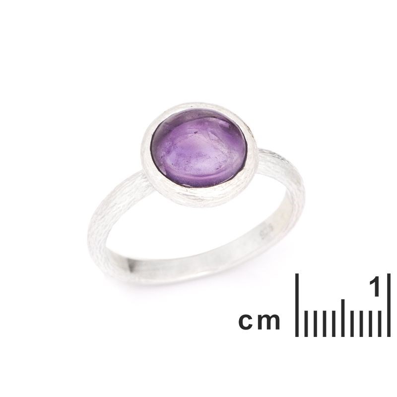 Bague Amethyste naturelle argent