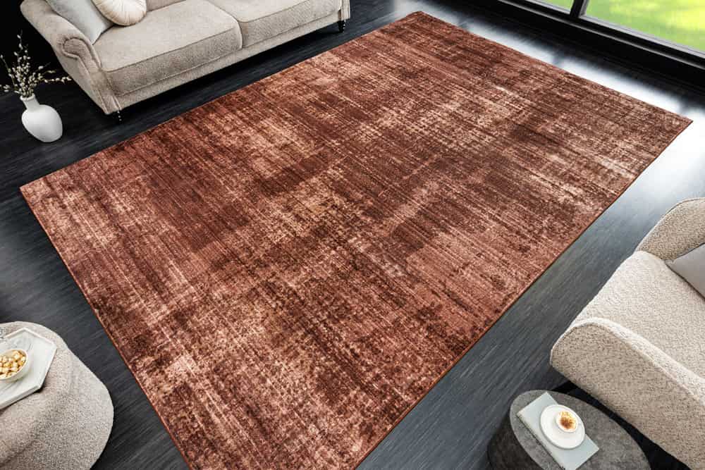 Moderner Teppich SOFT TOUCH 230x160cm kupfer braun Kurzflor Indoor-Teppich