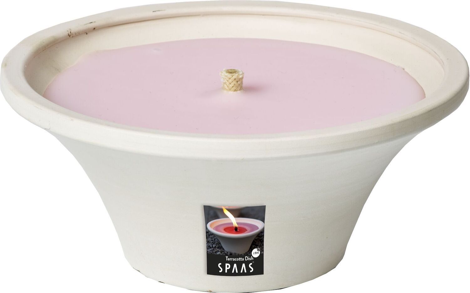 Spaas kaars in pot Denny roze D 17,5 H 7,5 cm
