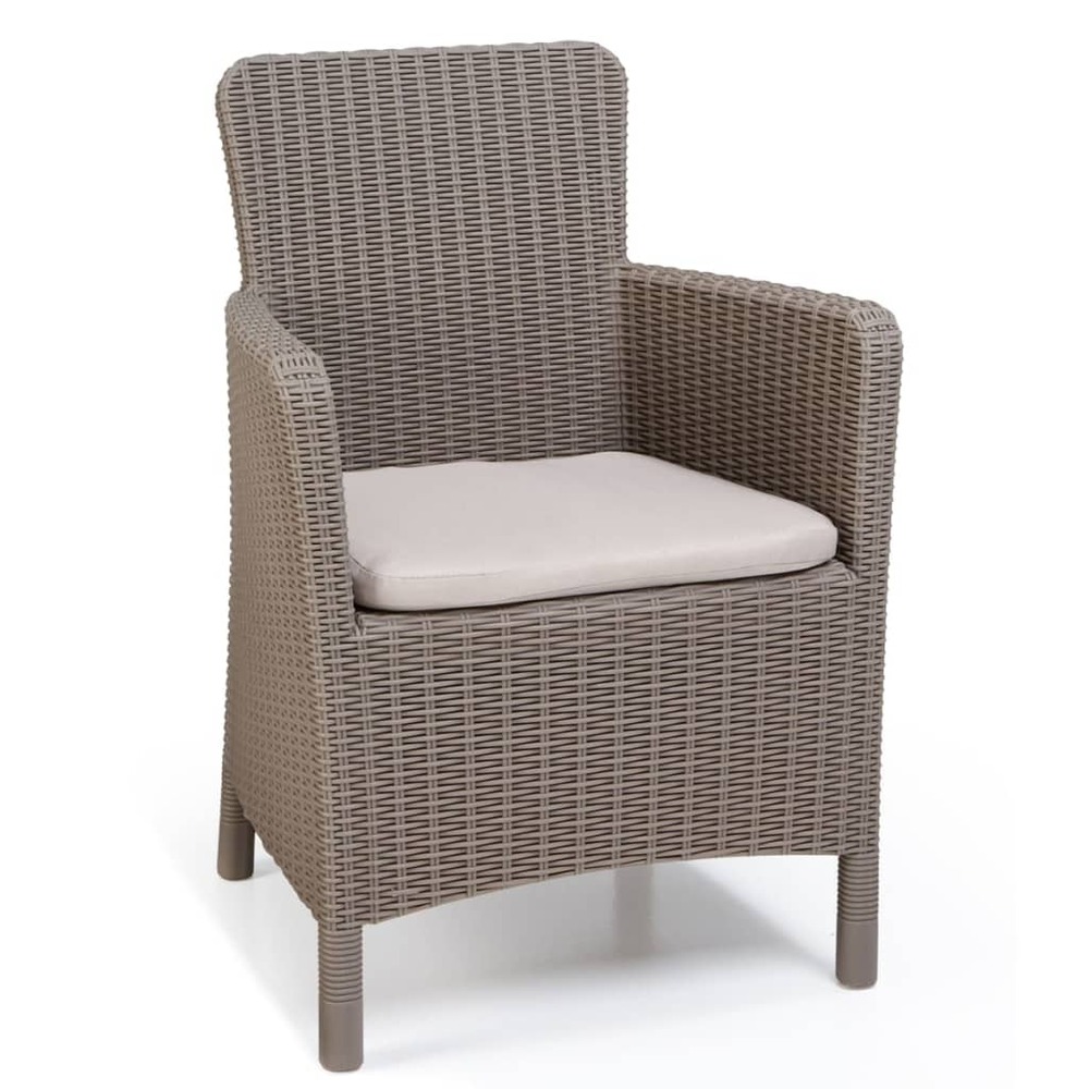 Chaise de salle à manger de jardin trenton cappuccino 226454