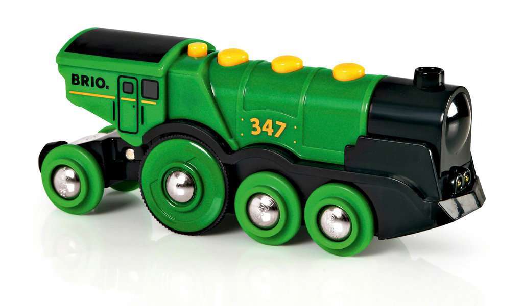 BRIO Spiel Grüner Gustav Batterielok