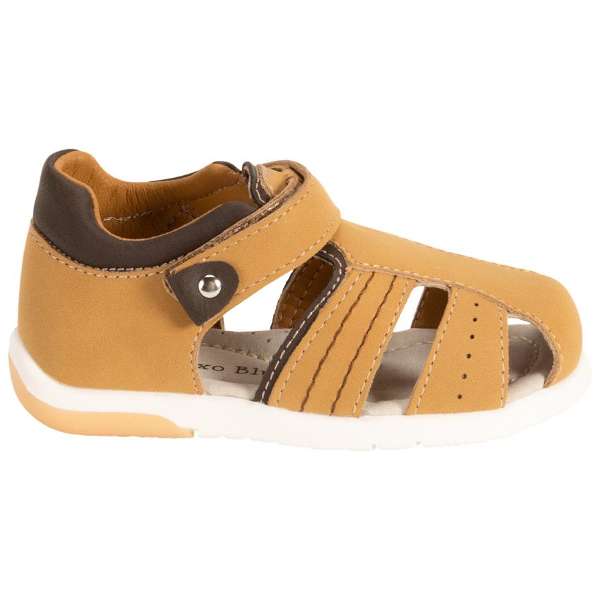 Sandales velcro avec perforations pour bébé garçon - Camel