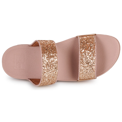 FitFlop - LULU GLITTER SLIDES - Rose / Or rose
