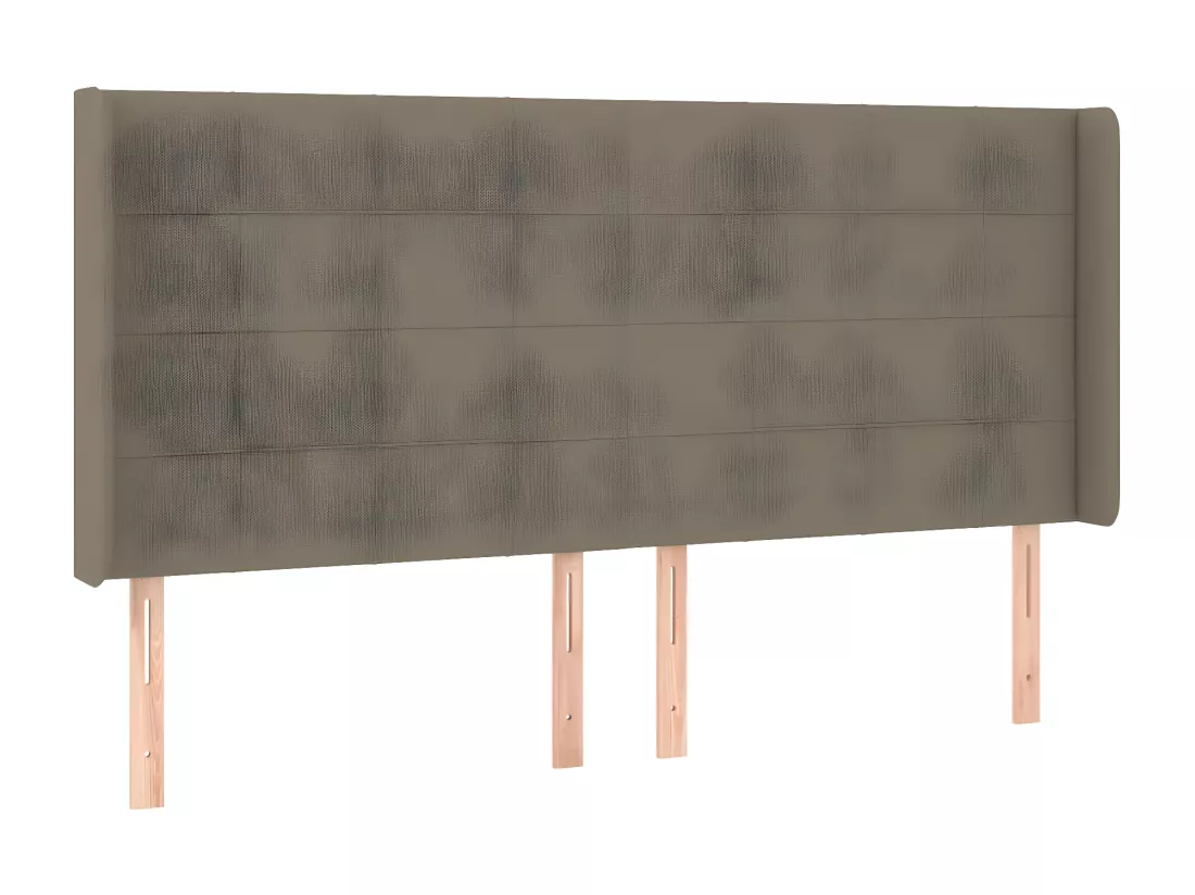Sommier tapissier avec matelas et LED Taupe 180x200 cm Tissu