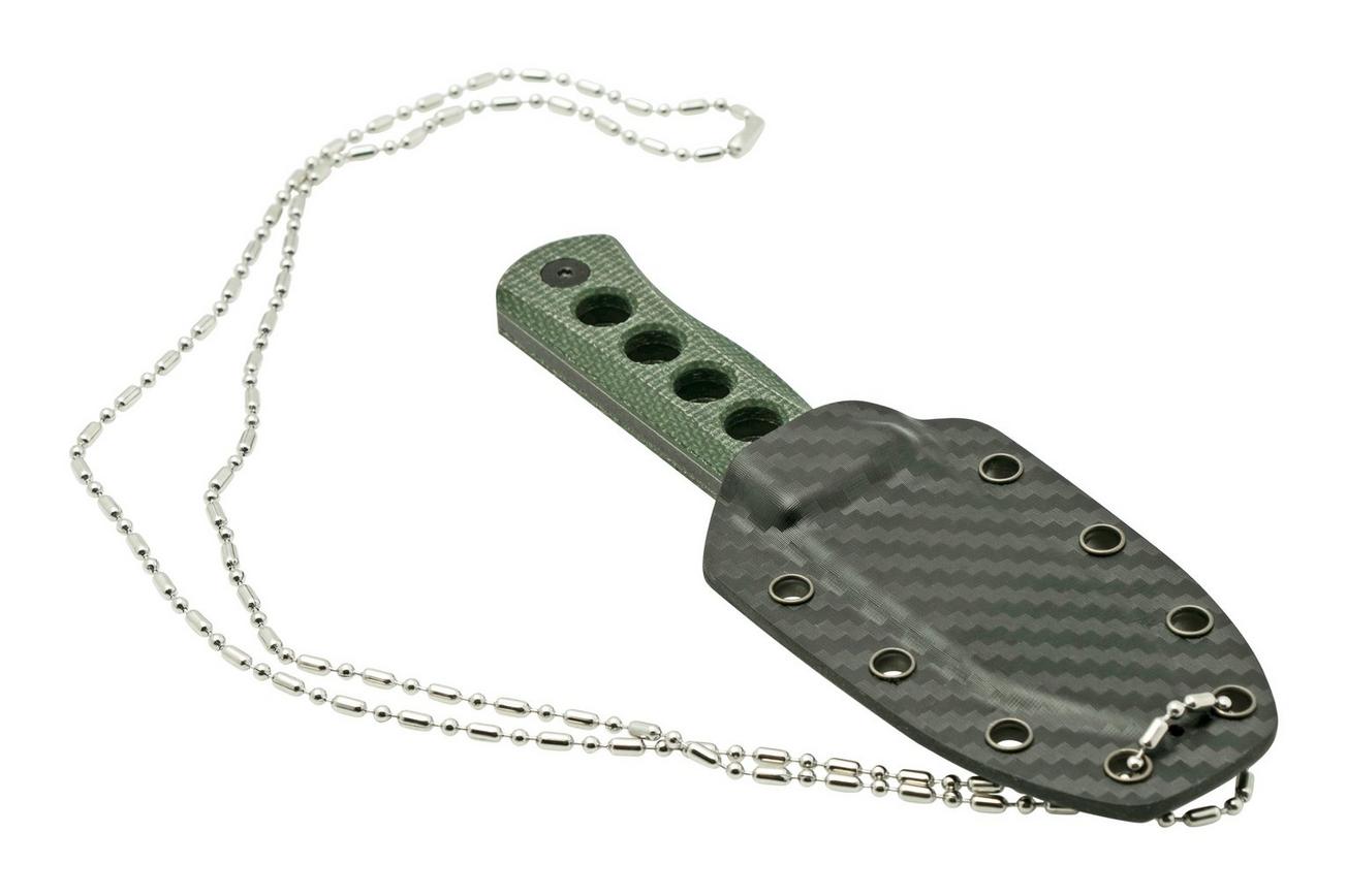 QSP Knife Canary QS141-C2 Blackwashed, Black Green G10, nekmes